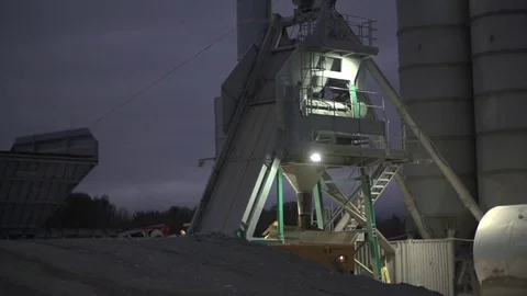 Construction Site at Night Stock Footage 73965828