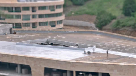 Construction Site Paint Workers Time Lapse Stock Footage 31699371