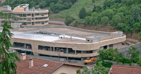 Construction Site Paint Workers Time Lapse 4K Stock Footage 31738483