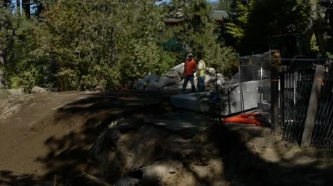 Construction site pan Stock Footage 8684365