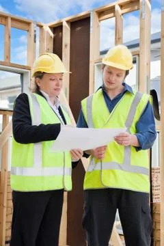 At the construction site Stock Photos