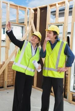 At the construction site Stock Photos