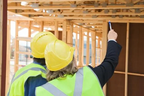 At the construction site Stock Photos