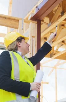 At the construction site 스톡 사진