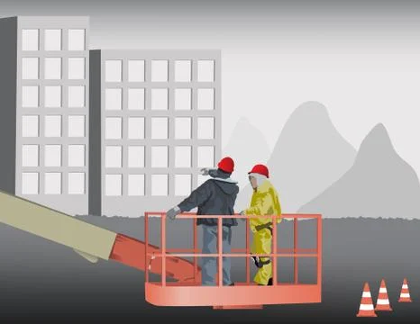 Construction Site Planing Stock Illustration