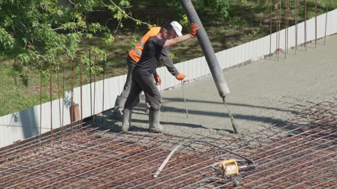 Construction site, the process of building a sport center, building is made of Video stock 130809526