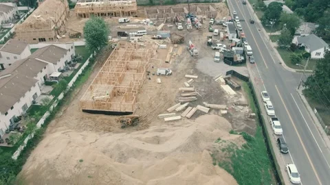 Construction site progress 動画素材 136260560