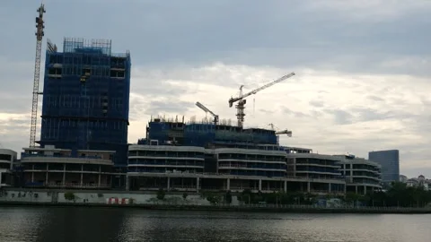 Construction site in Putrajaya, Malaysia Stock Footage 277417876