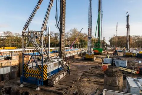 Construction Site Railway Station Driebergen Stock Photos