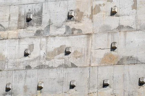 Construction site retaining wall Stock Photos