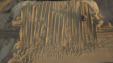 Construction site on the road construction site. Aerial view Stock-Footage 111702206