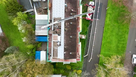 Construction site - roof work Stock-Footage 238630036