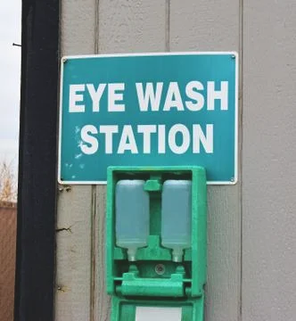Construction site Safety eyewash station Foto stock