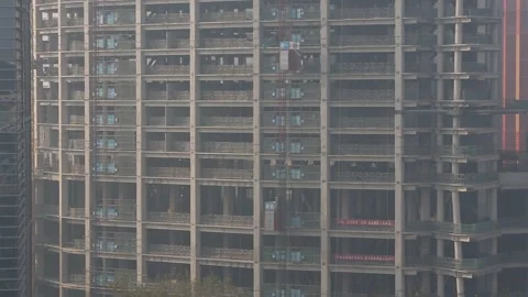 Construction site in Sanlitun Area of Beijing Stock Footage 203147577