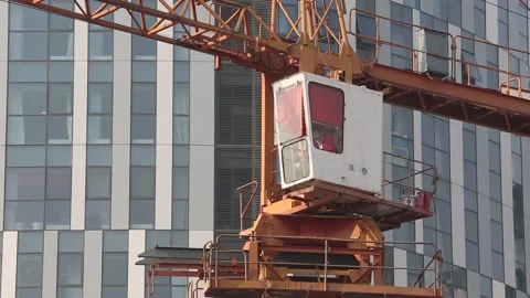 Construction Site in Sanlitun Area of Beijing Stock Footage 203154309