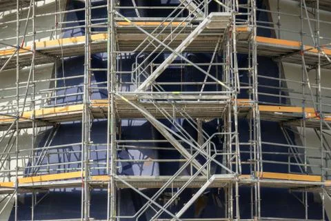 Construction site scaffolding Stock Photos