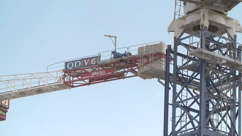 Construction site sequences in Qatar during boom Stock Footage 105805172