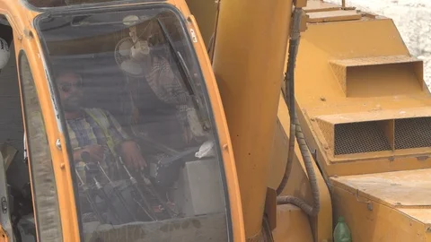 Construction site sequences in Qatar during boom Stock Footage 105910524