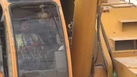 Construction site sequences in Qatar during boom Stock Footage 105910787