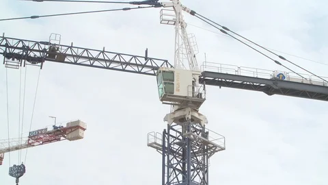 Construction site sequences in Qatar during boom Stock Footage 105911222