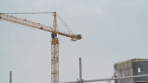 Construction site sequences in Qatar during boom Stock Footage 105911956