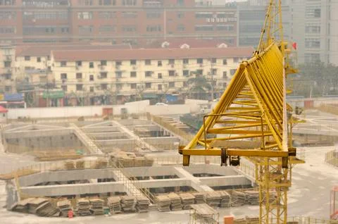 Construction site in Shanghai Stock Photos