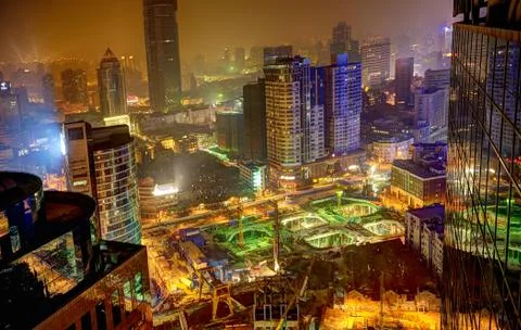 Construction site in Shanghai Stock Photos