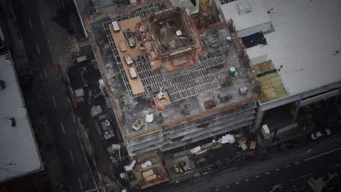 Construction site shot from above Stockbeeldmateriaal 131626850