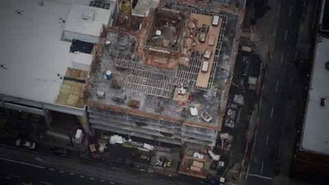 Construction site shot from above Vidéo 138916667