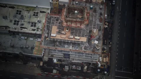 Construction site shot from above Vidéo 140430457