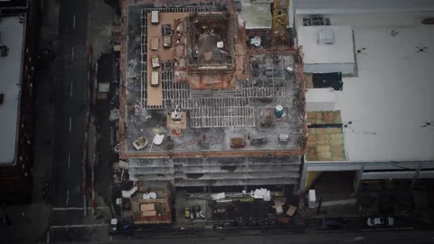 Construction site shot from above Vidéo 140643649