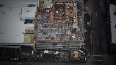 Construction site shot from above Vídeo Stock 145182458