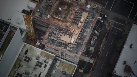 Construction site shot from above 스톡 동영상 146583063