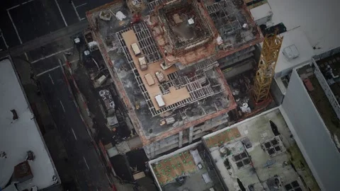 Construction site shot from above 스톡 동영상 151196365