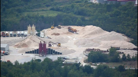 Construction site, silos Stock Footage 32701314