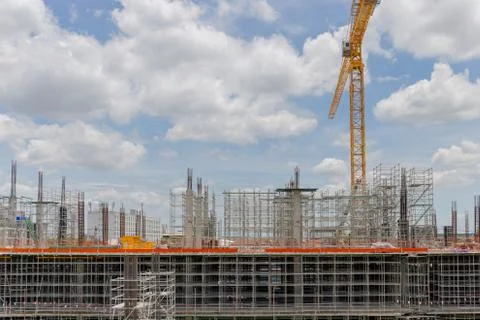 Construction site with the sky Industry project concept Fotos de archivo