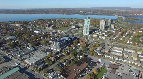 Construction site in a small town Stock Footage 64127127