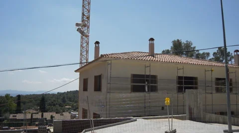 Construction Site Sunny Day Stock Footage 57140445