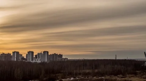 Construction site at sunset 動画素材 63661654