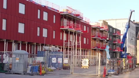 Construction site Sweden Stock Footage 284528356