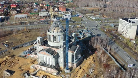 The construction site of the temple Video stock 118514645