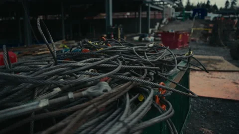 Construction Site: Texture of wires 스톡 동영상 225012749