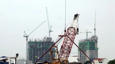 Construction Site - Time Lapse Stock Footage 60253045