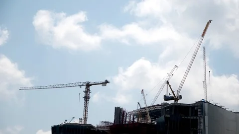 Construction site, time lapse Stock Footage 88283101