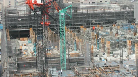 Construction site time lapse in Japan Vídeos de archivo 27732008