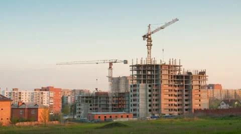 Construction site timelapse Stock Footage 10911308