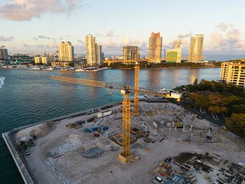 Construction site from top. Structural design engineering. Structure engineering Stock Photos