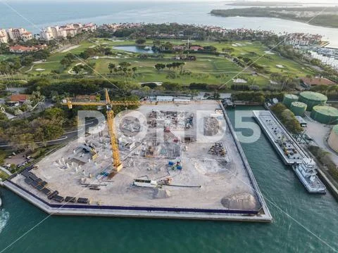 Construction site from top. Structural design engineering. Structure engineering 스톡 사진