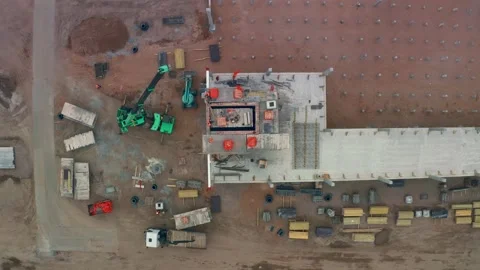 Construction site top view building construction with crane 스톡 동영상 149573521
