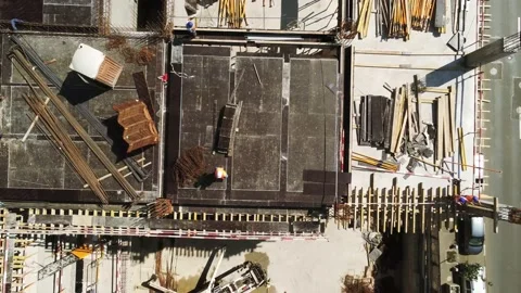 Construction site top view Stock Footage 133520727